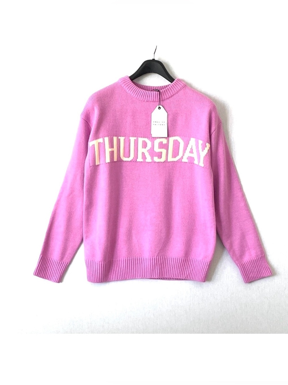 English Factory Weekday Thursday Motif Sweater